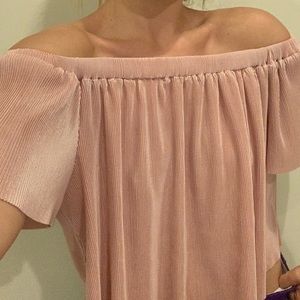 Flirty Pink Off The Shoulder Top